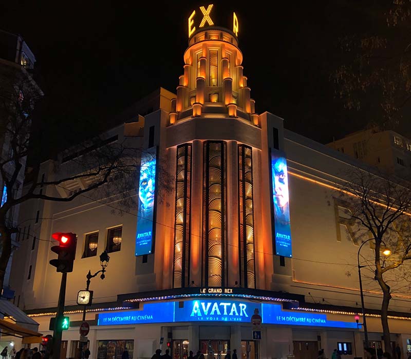 Grands Boulevards et cinéma Grand Rex à Paris